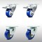 Service Caster 3.5 Inch SS Blue Polyurethane Top Plate Caster Total Lock Brakes SCC, 2PK SCC-SSTTL20S3514-PPUB-BLUE-2-S-2 - alternate 1